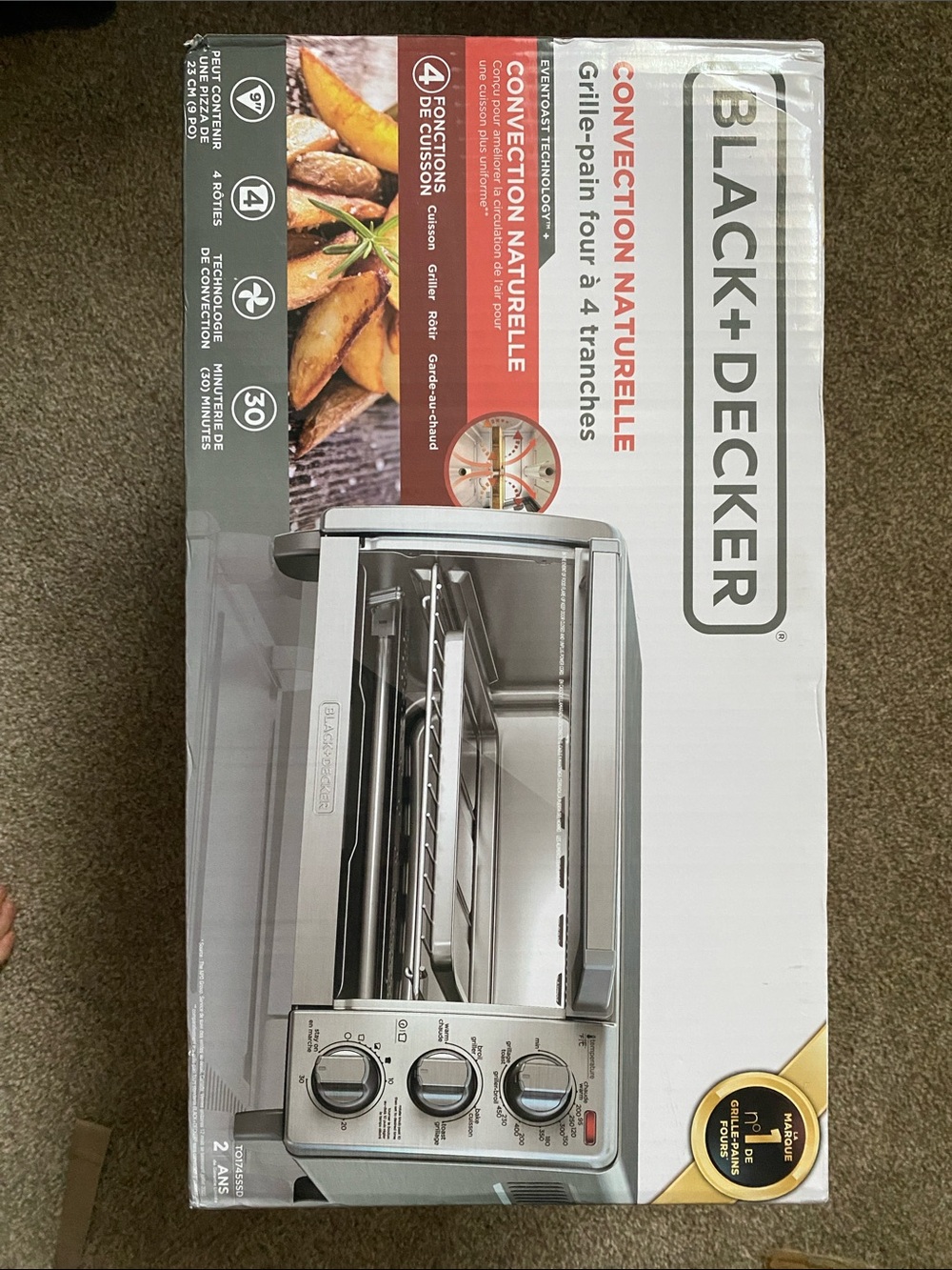 Black & Decker Silver Countertop Toaster Oven with Dial Controls